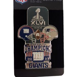 NFL 2012 XLVI Giants Commemorative Super Bowl Pin E655